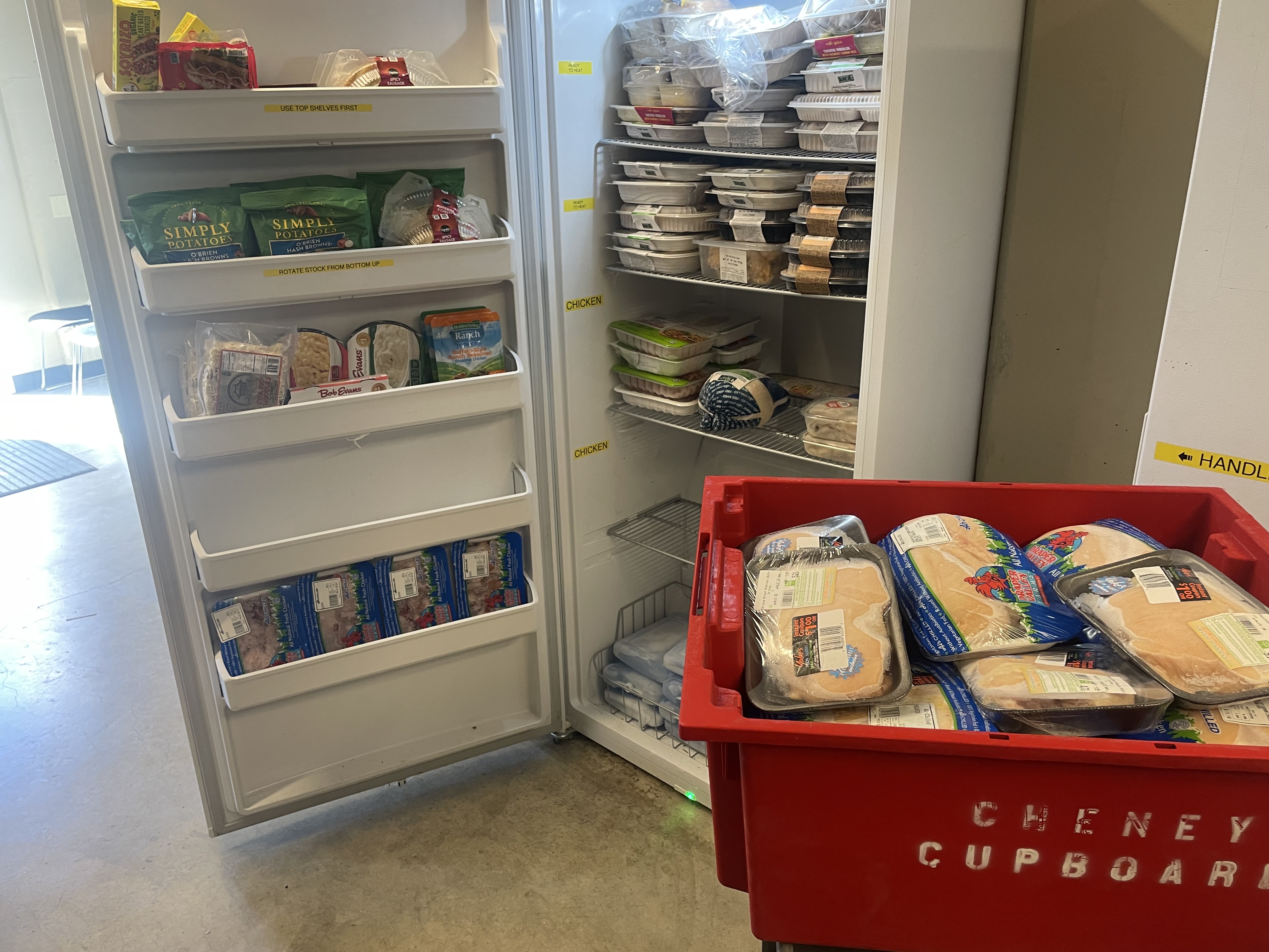 Food gathered for the pantry